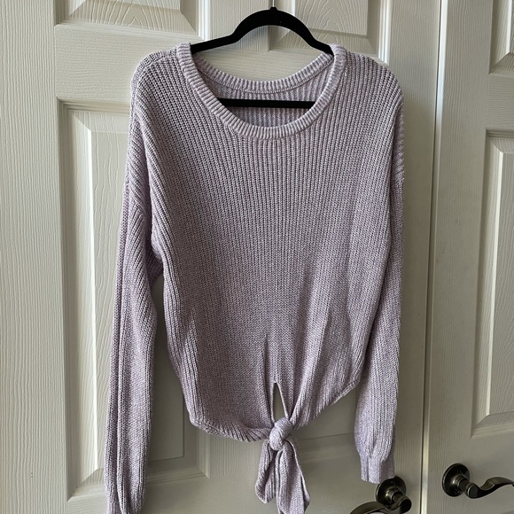 NWOT Purple Knit sweater with knot detailing - Picture 1 of 2